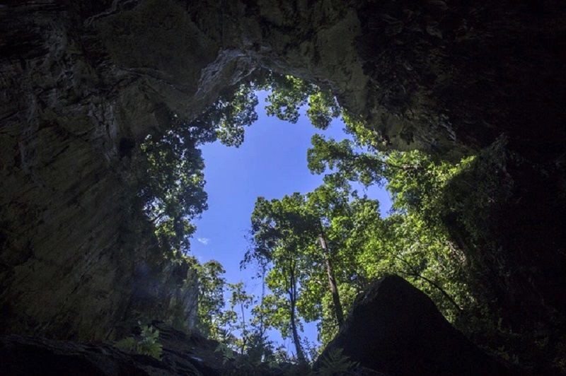 hố sụt trong hang