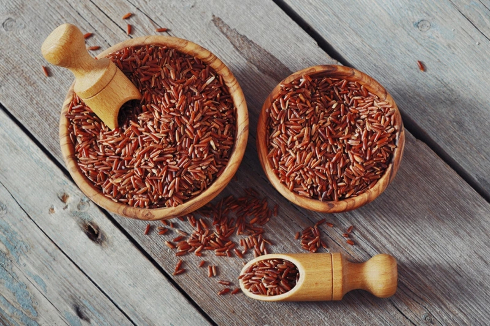 Gạo lứt để làm nên bánh xèo Quảng Hòa
